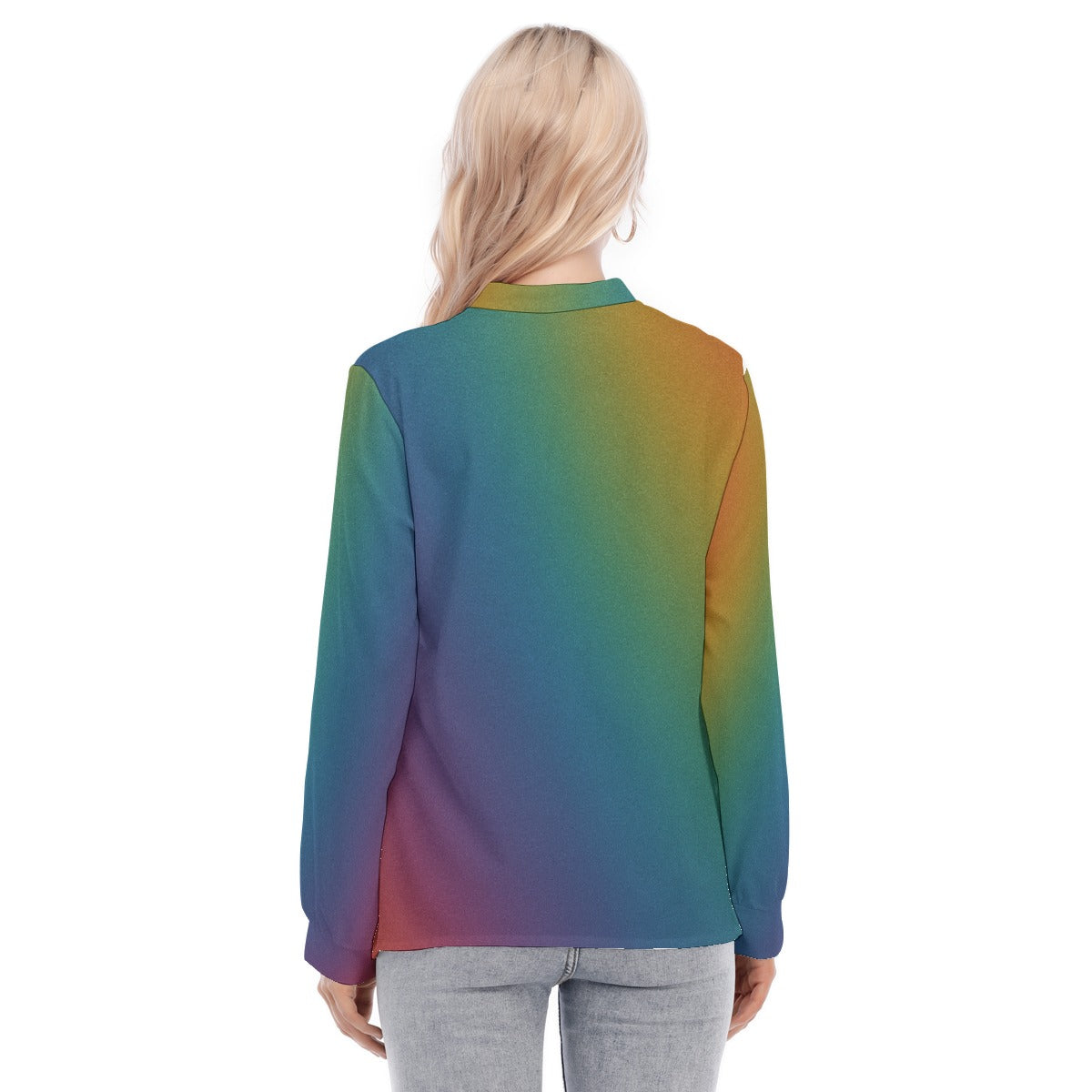 Women's Long Sleeve Blouse With Button Closure