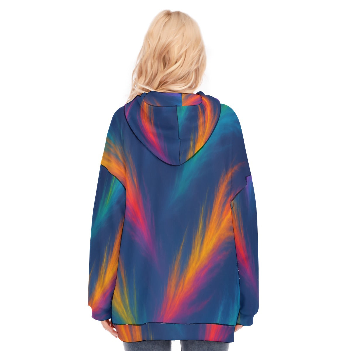 Women's Long Hoodie With Zipper Closure