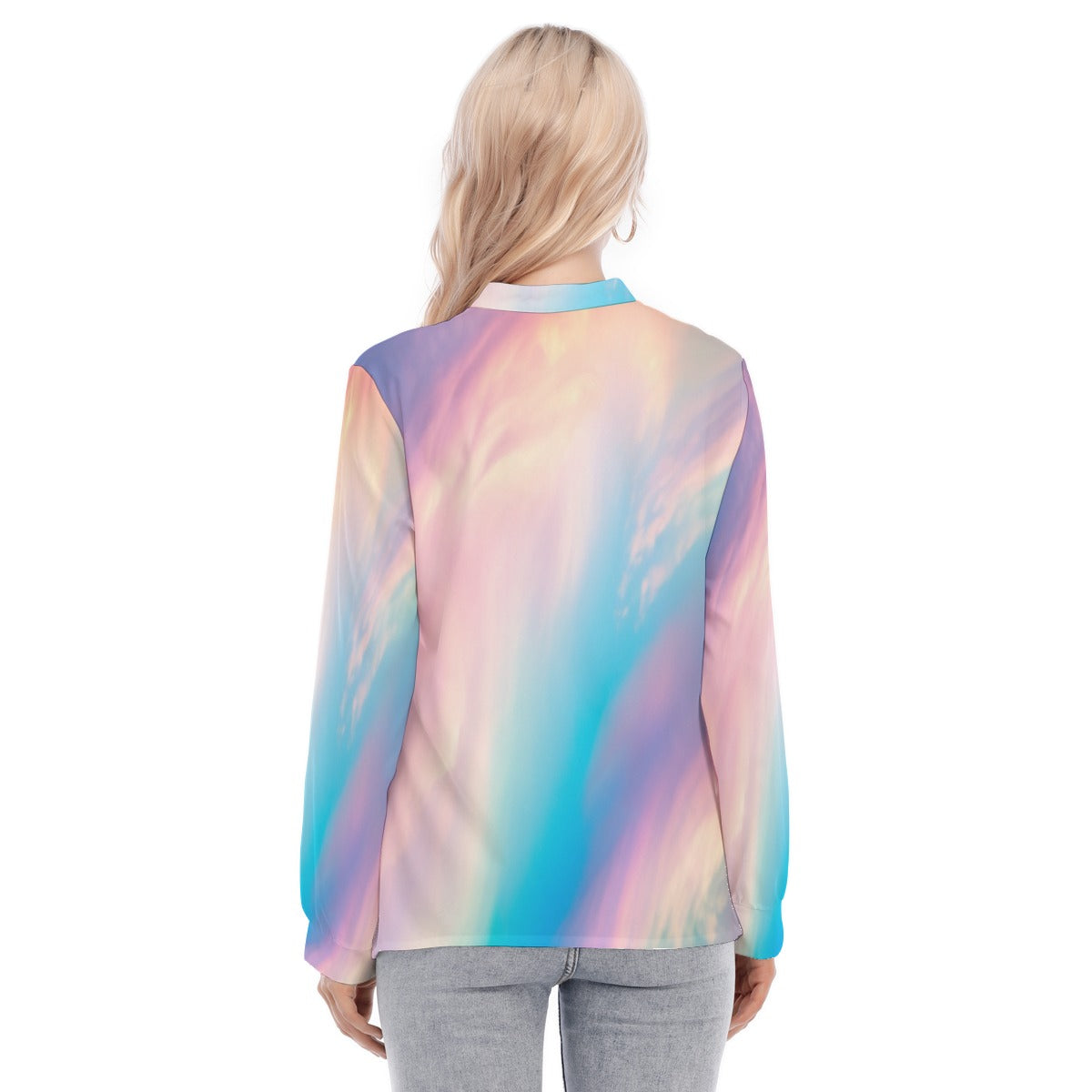 Women's Long Sleeve Blouse With Button Closure