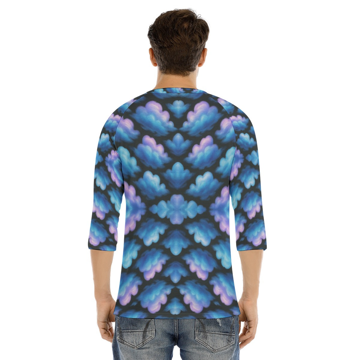 Men's Bracelet Sleeve T-shirt With Button Closure - view 4