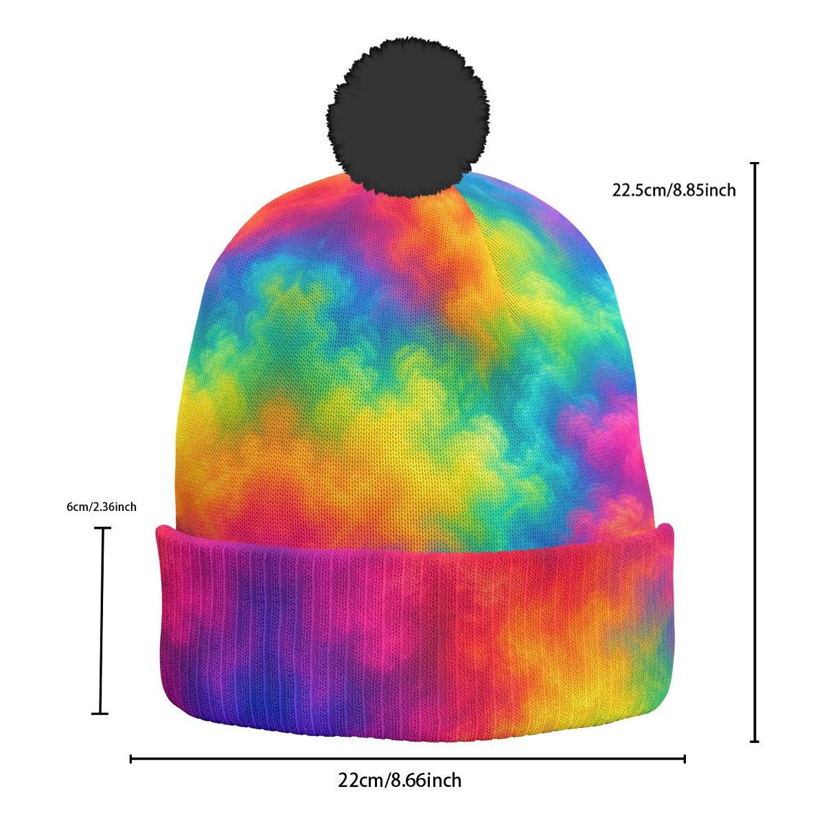 Knitted Hat With Pom-Pom