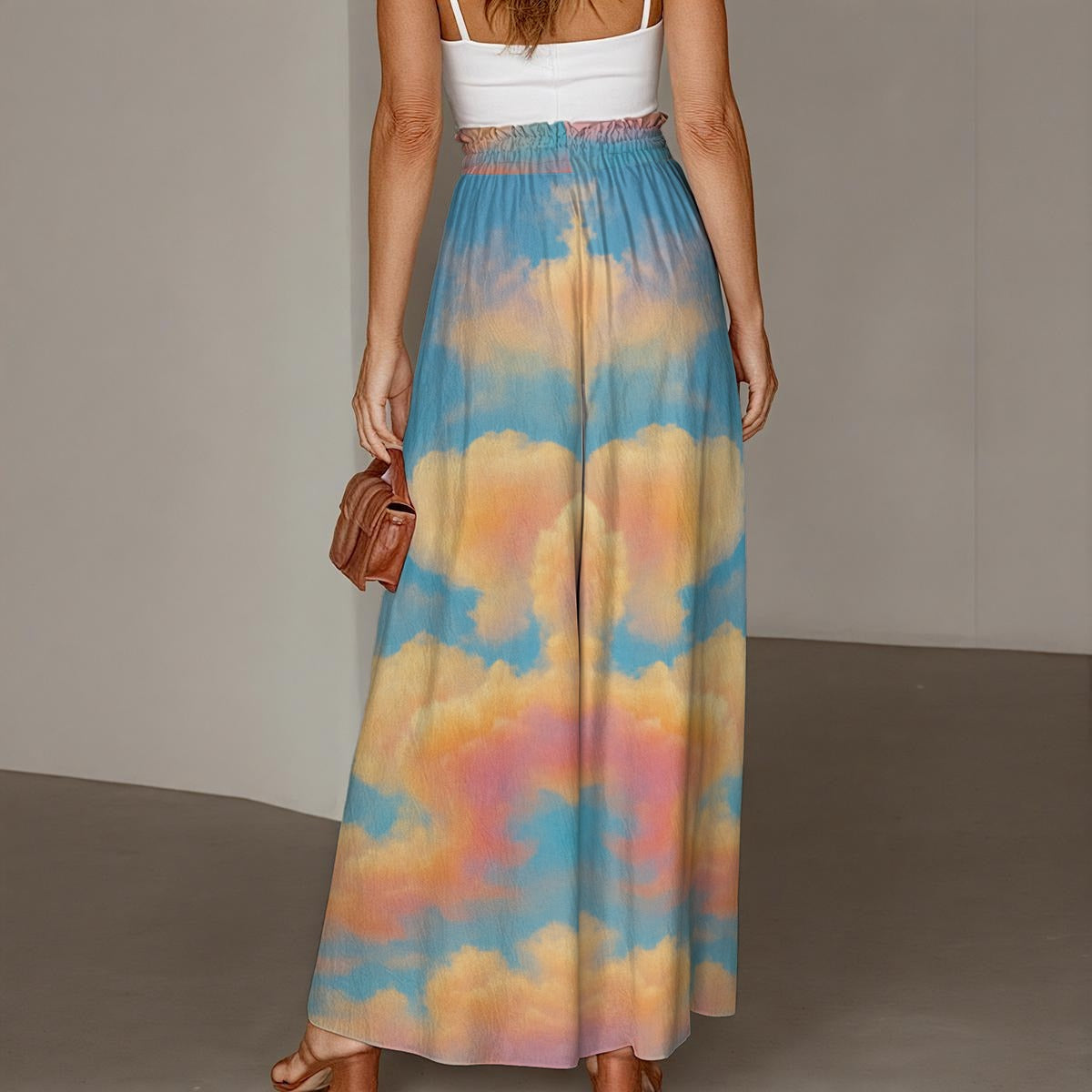 Women's Ruffled Wide-Leg Pants