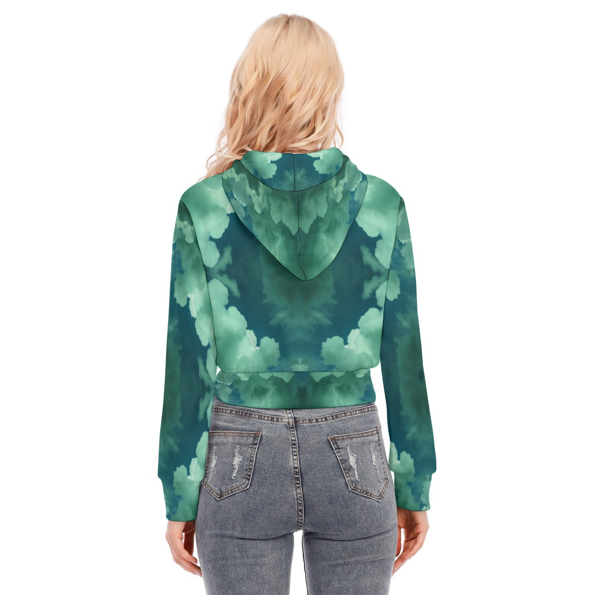 Women's Crop Top Hoodie With Zipper Closure