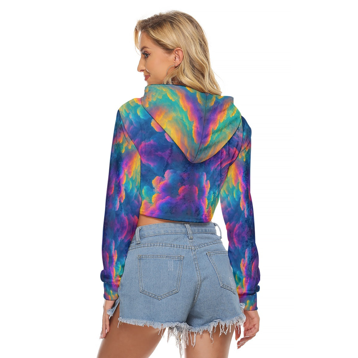 Women's Crop Top Hoodie|Velvet