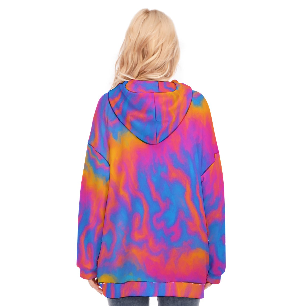 Women's Long Hoodie With Zipper Closure