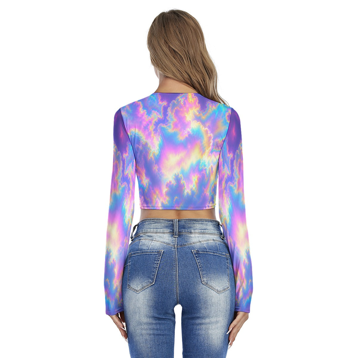 Women's Round Neck Crop Top T-Shirt
