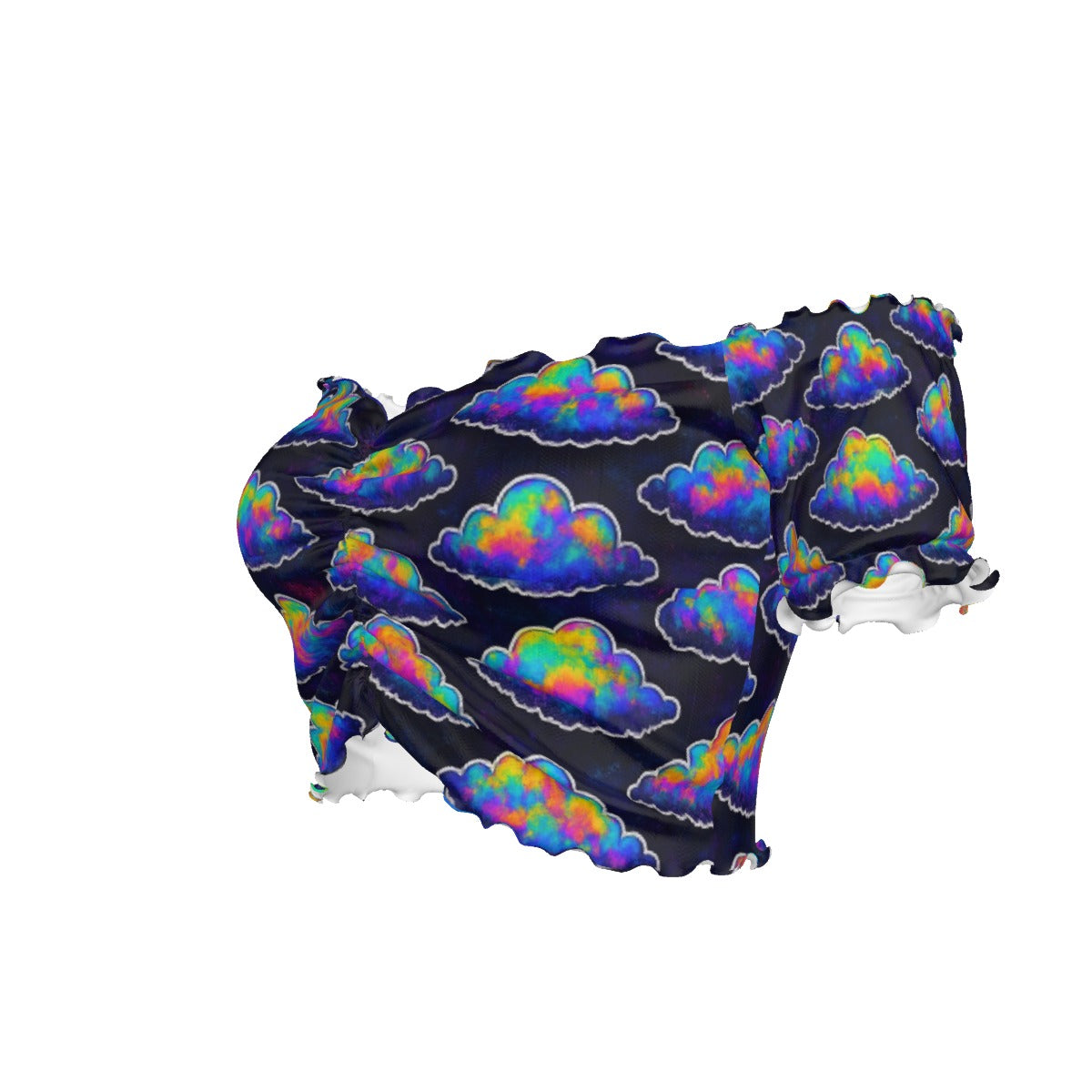 Women's One-shoulder Off-the-navel Short Sleeve T-shirt