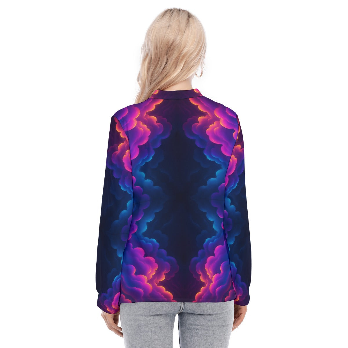 Women's Long Sleeve Blouse With Button Closure
