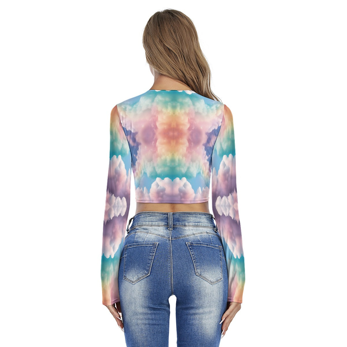 Women's Round Neck Crop Top T-Shirt