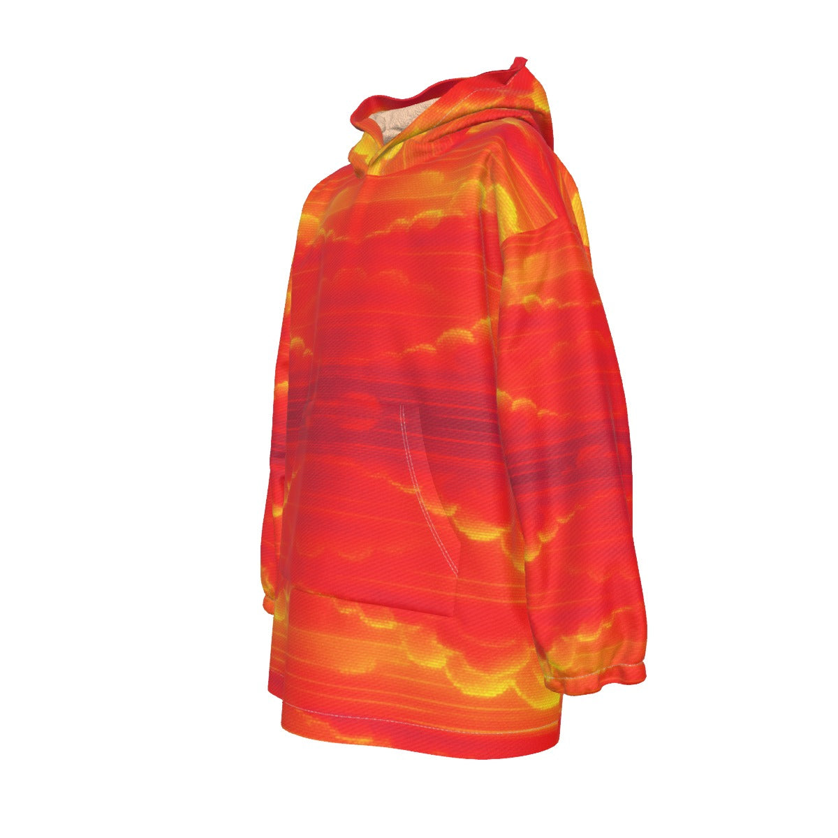 Unisex Kid's Sherpa Fleece Hoodie Blanket