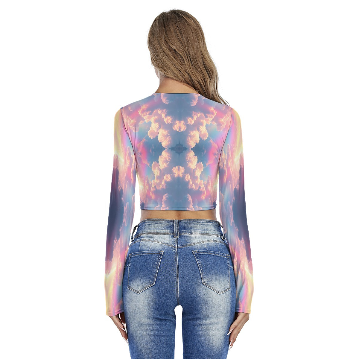 Women's Round Neck Crop Top T-Shirt