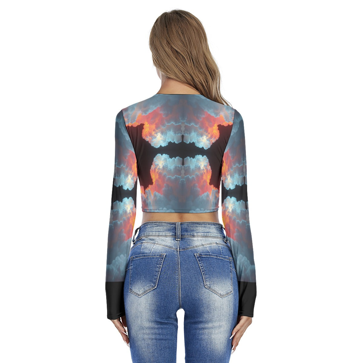 Women's Round Neck Crop Top T-Shirt