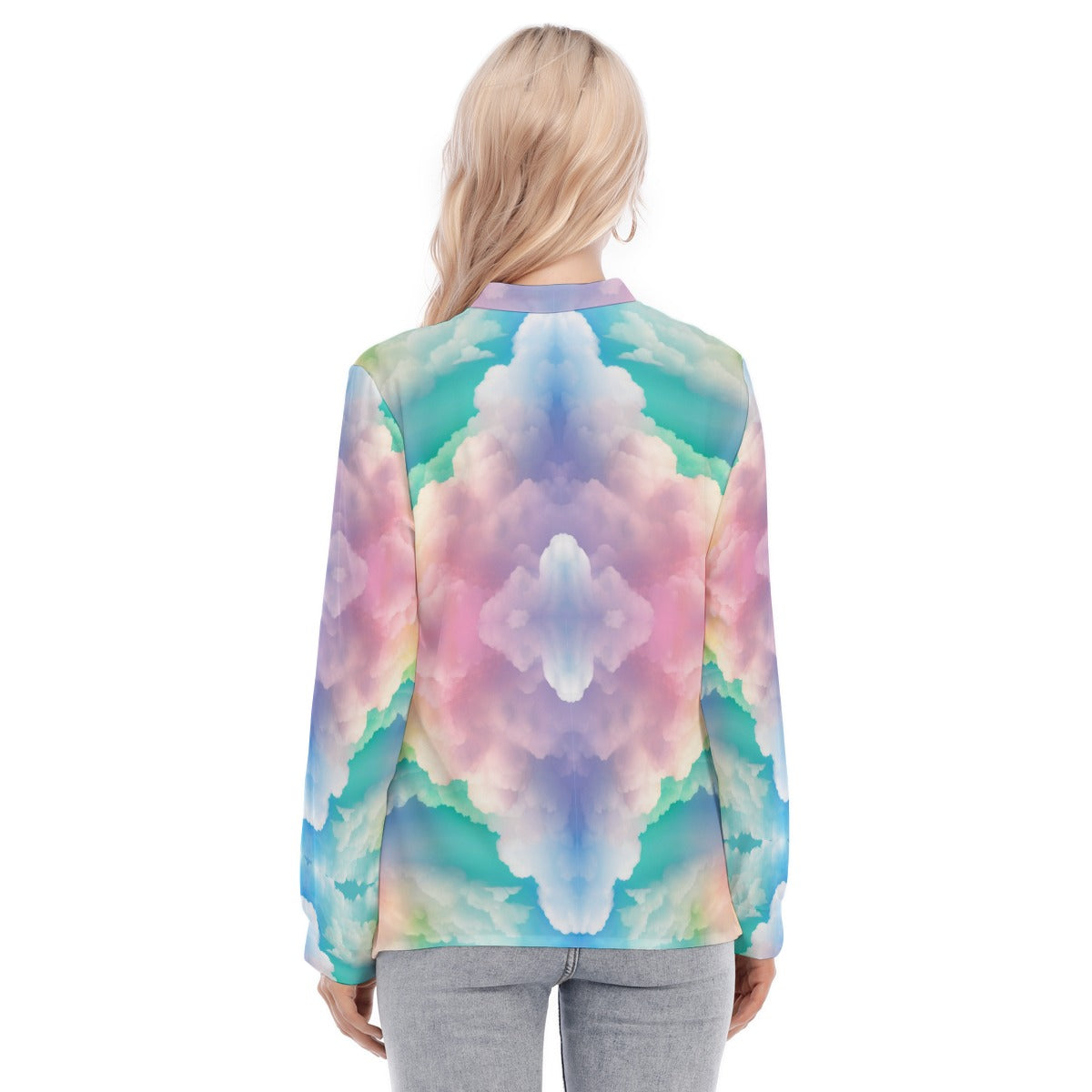 Women's Long Sleeve Blouse With Button Closure