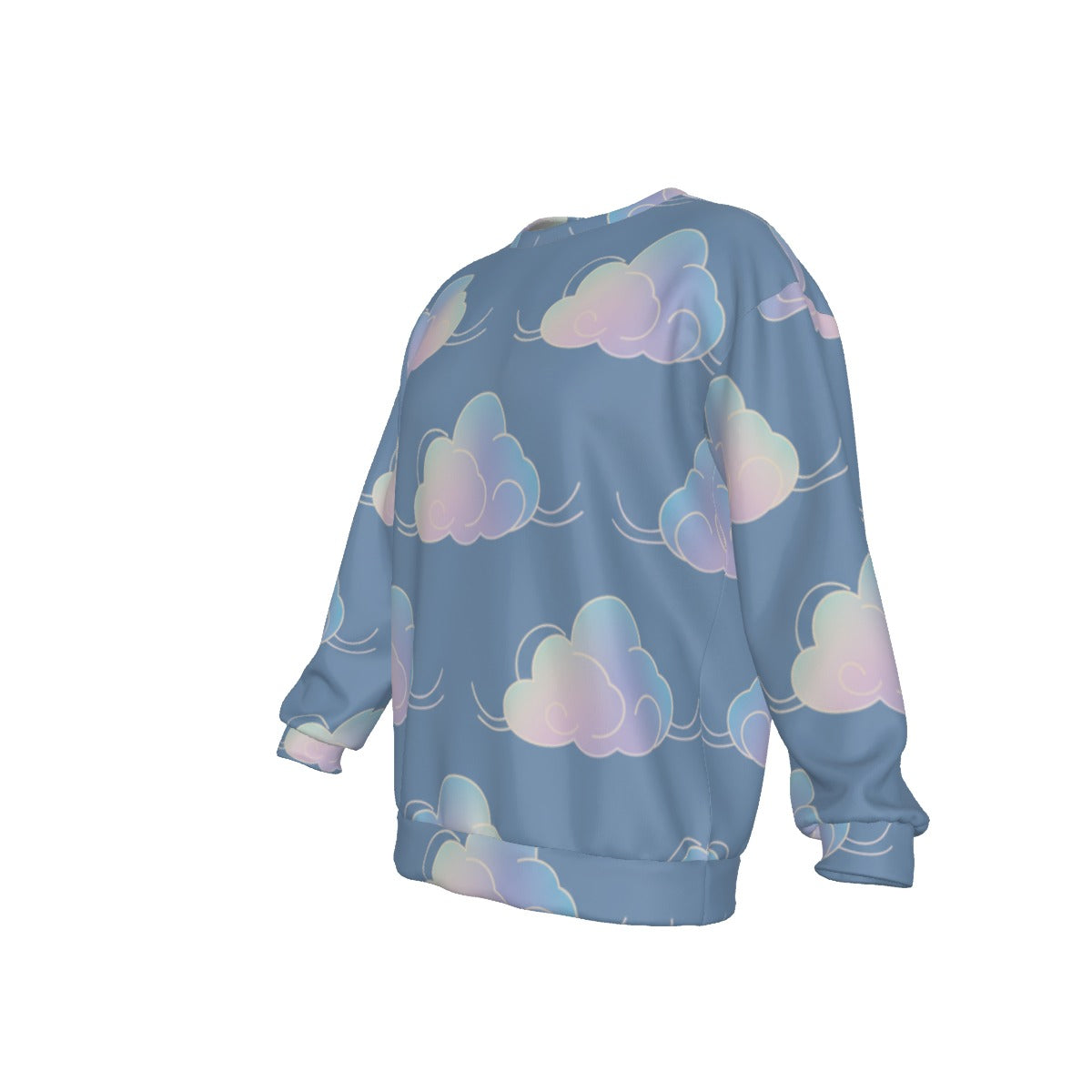 Men's Drop Shoulder Round Neck Long-Sleeved Sweatshirt