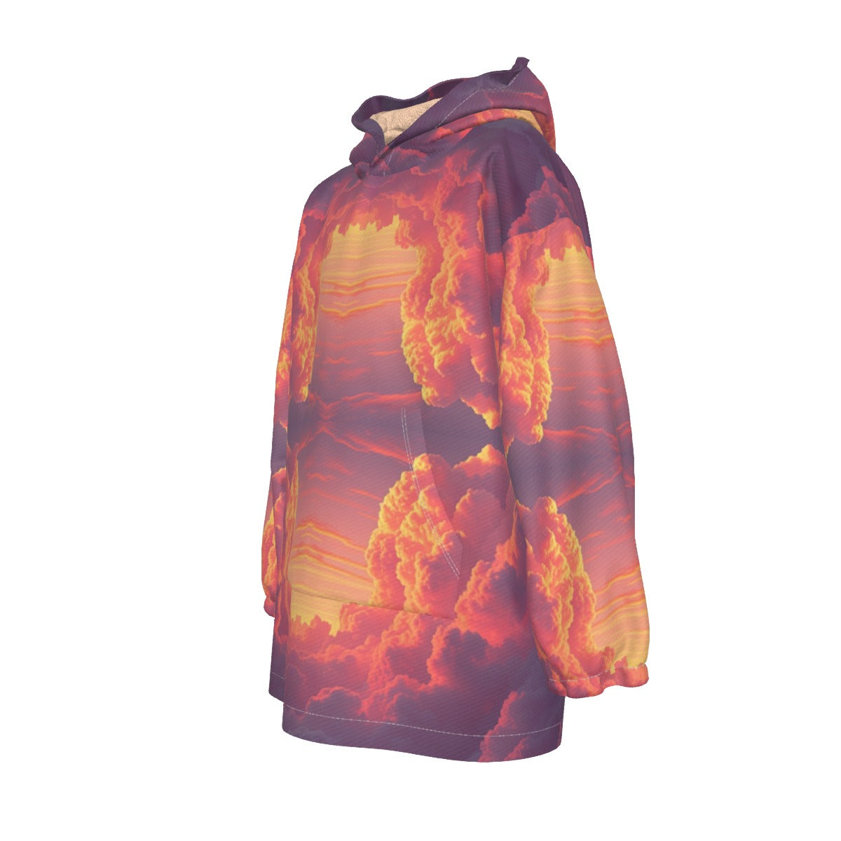 Unisex Kid's Sherpa Fleece Hoodie Blanket