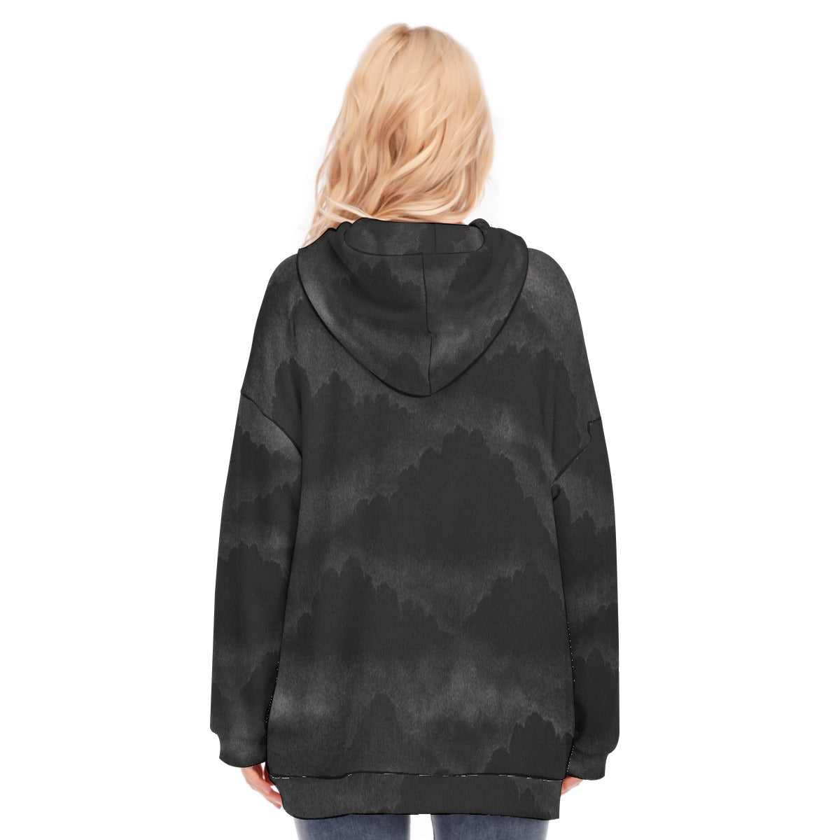 Women's Long Hoodie With Zipper Closure