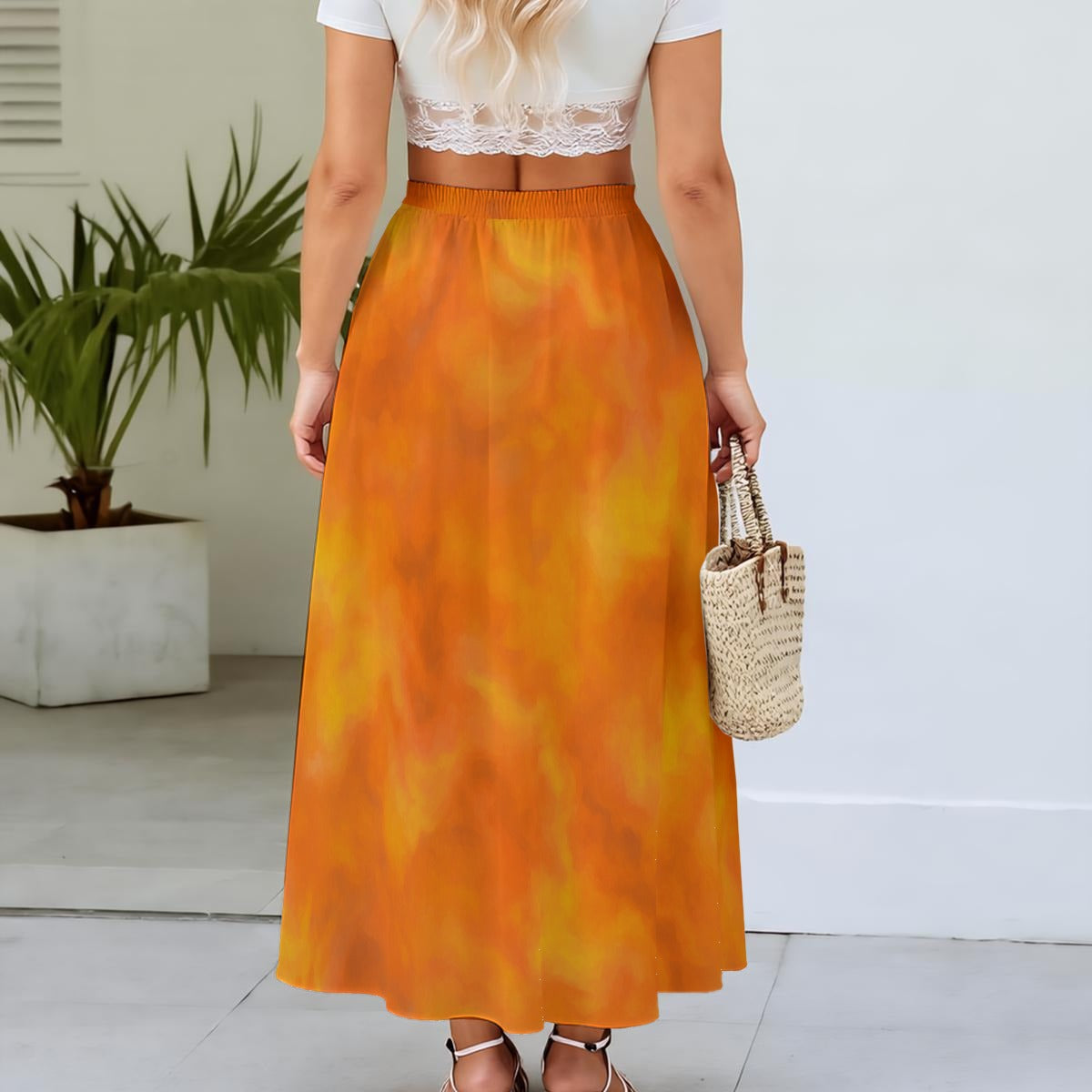 Women's Maxi Chiffon Skirts With Lining