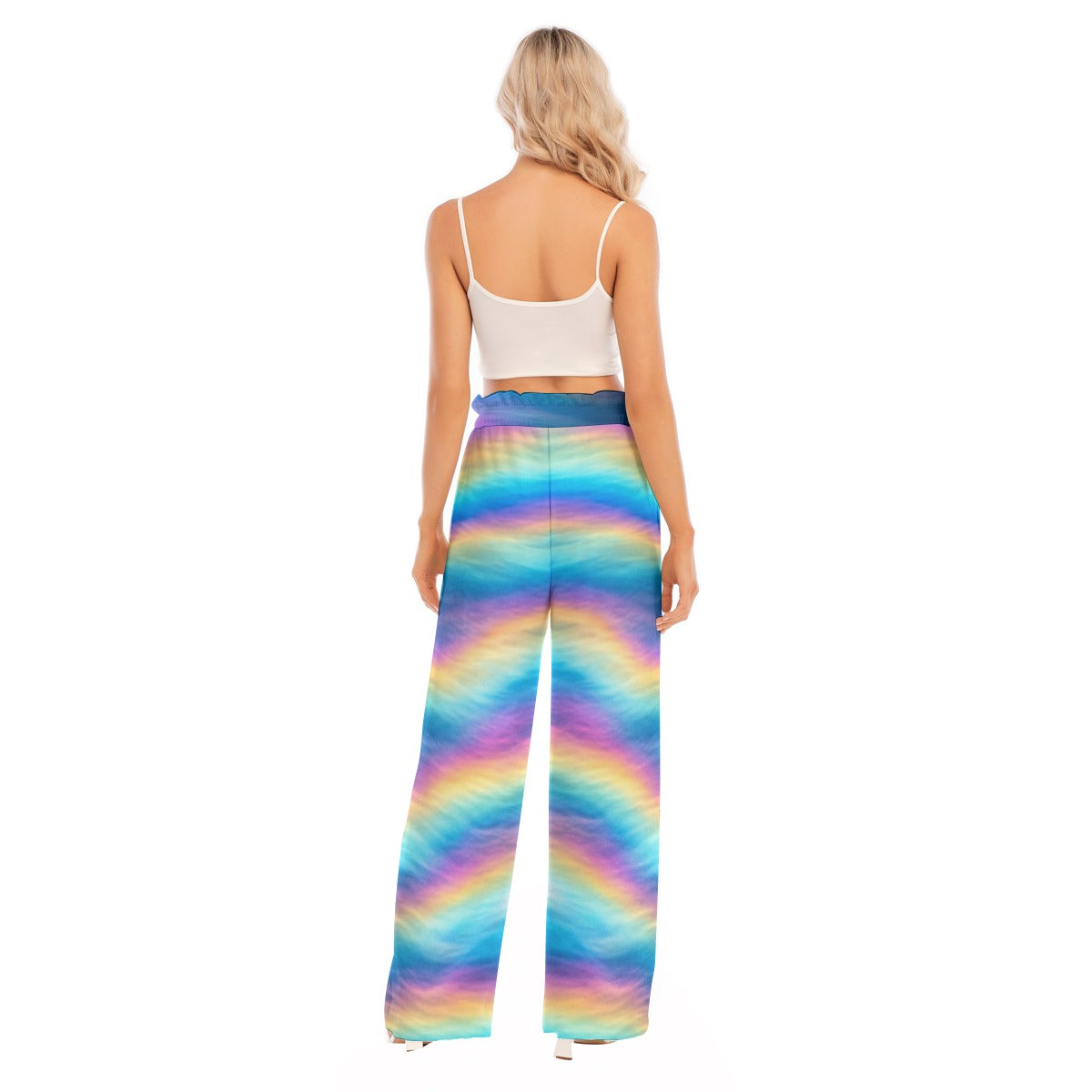 Women's Waist Fungus Edge Wide-leg Pants