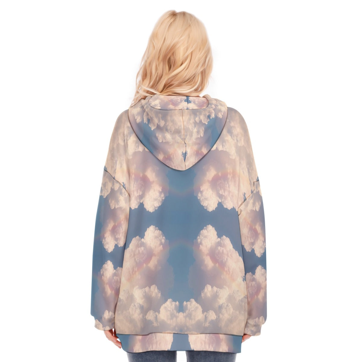 Women's Long Hoodie With Zipper Closure