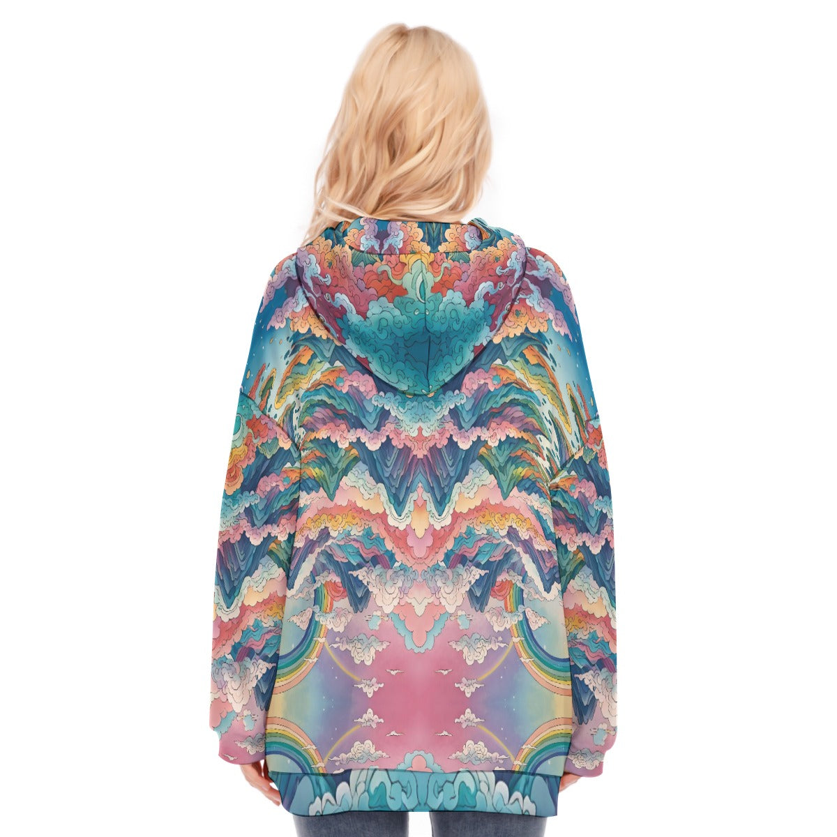Women's Long Hoodie With Zipper Closure