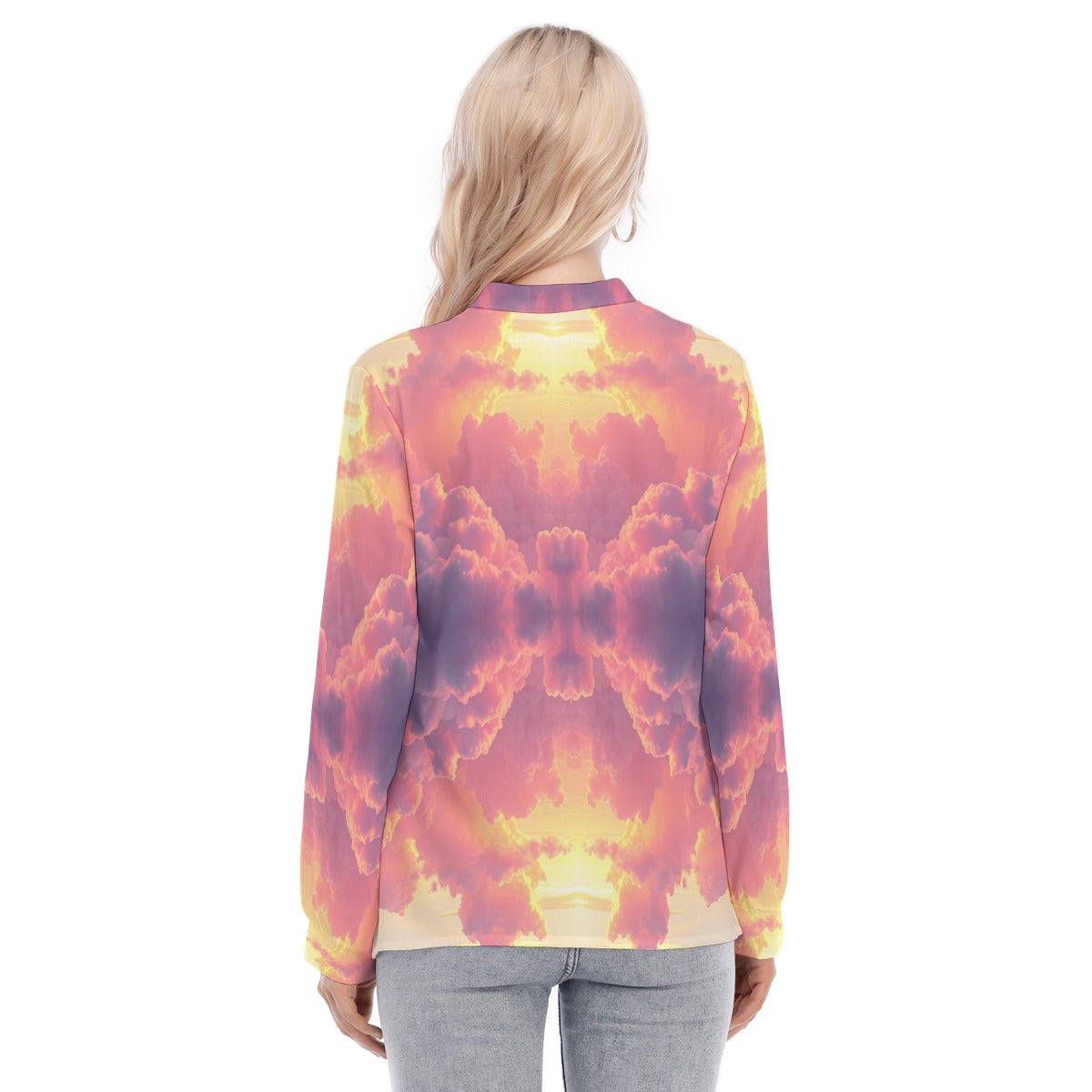 Women's Long Sleeve Blouse With Button Closure