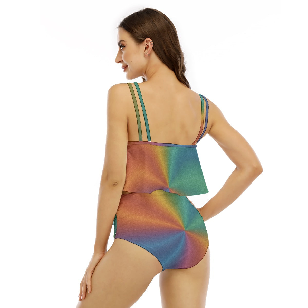 Women's Ruffled Vest Bikini Swimsuit