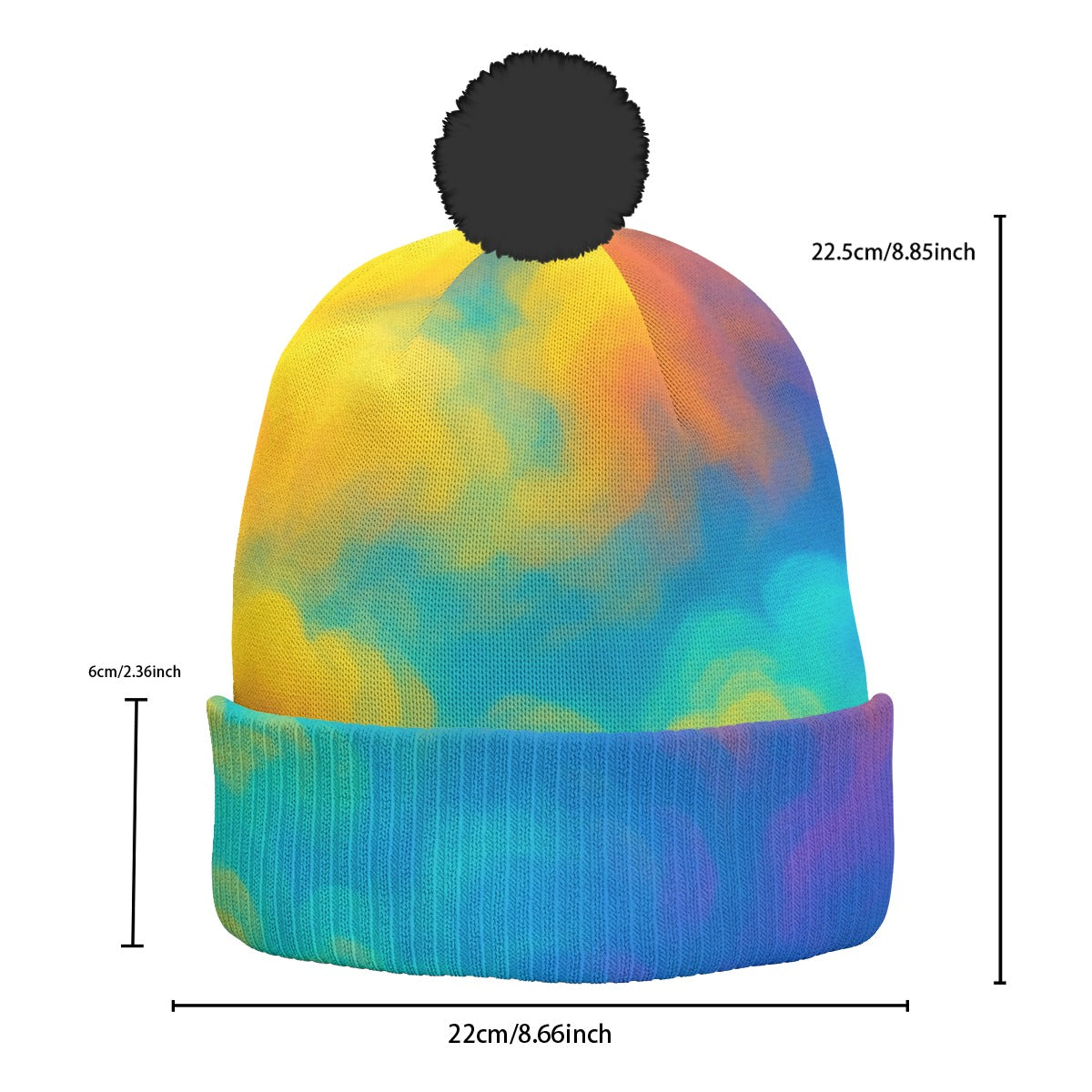 Unisex Knitted Hat With Pom-Pom