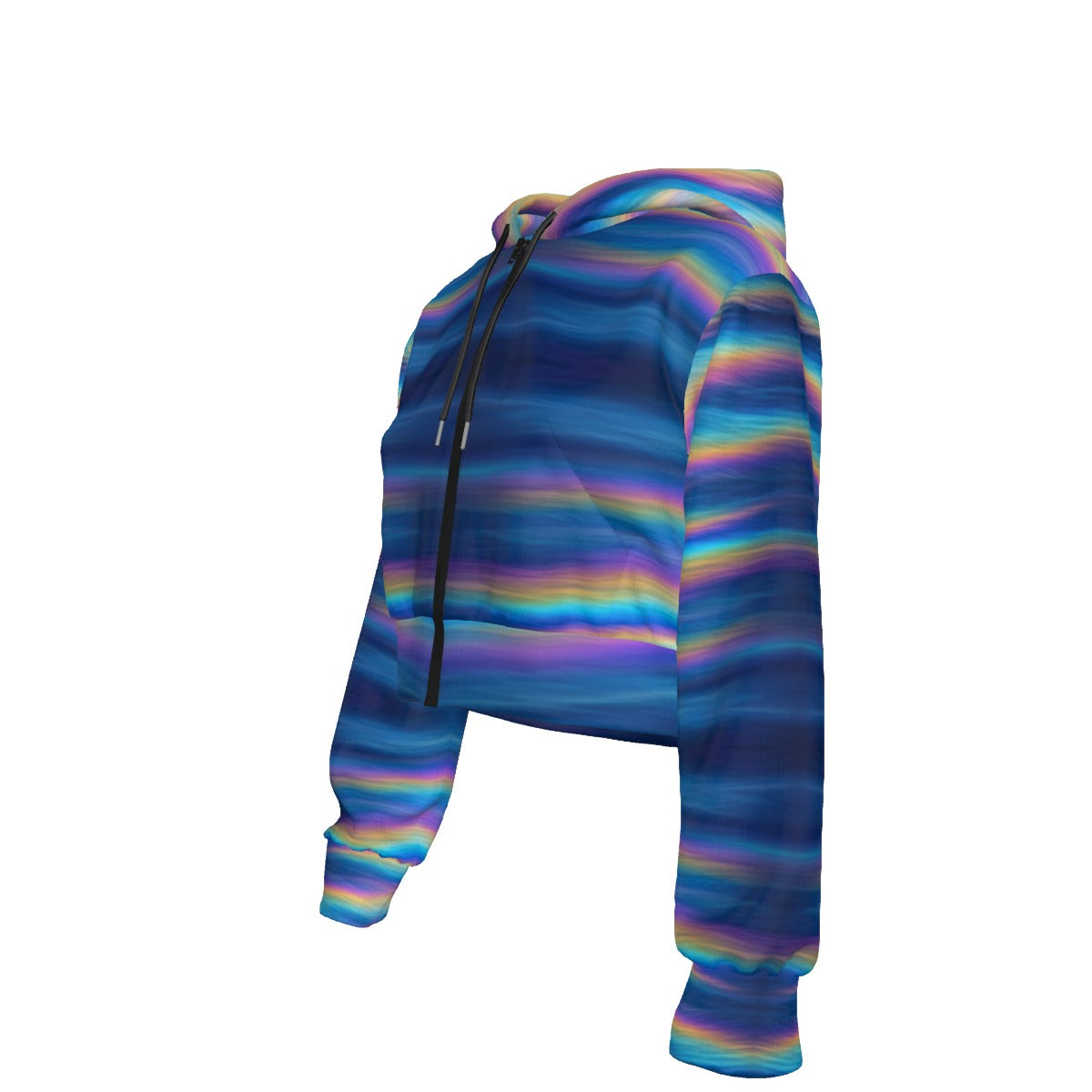 Women's Crop Top Hoodie With Zipper Closure