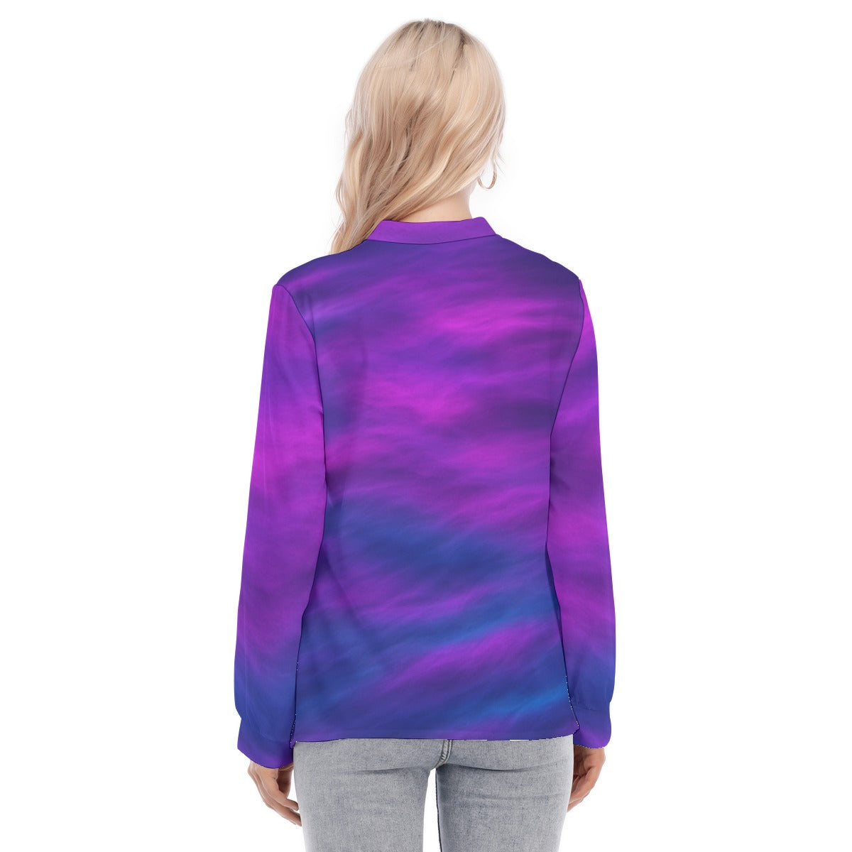 Women's Long Sleeve Blouse With Button Closure