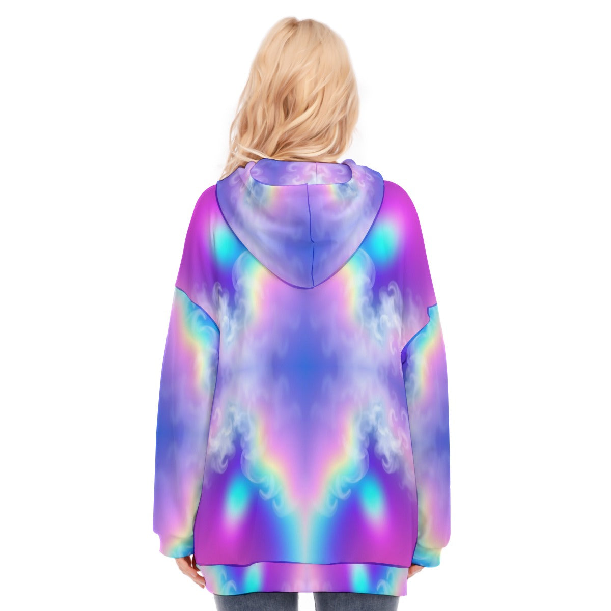 Women's Long Hoodie With Zipper Closure