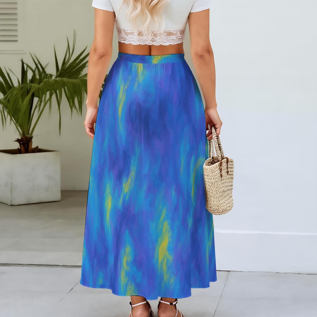 Women's Maxi Chiffon Skirts With Lining