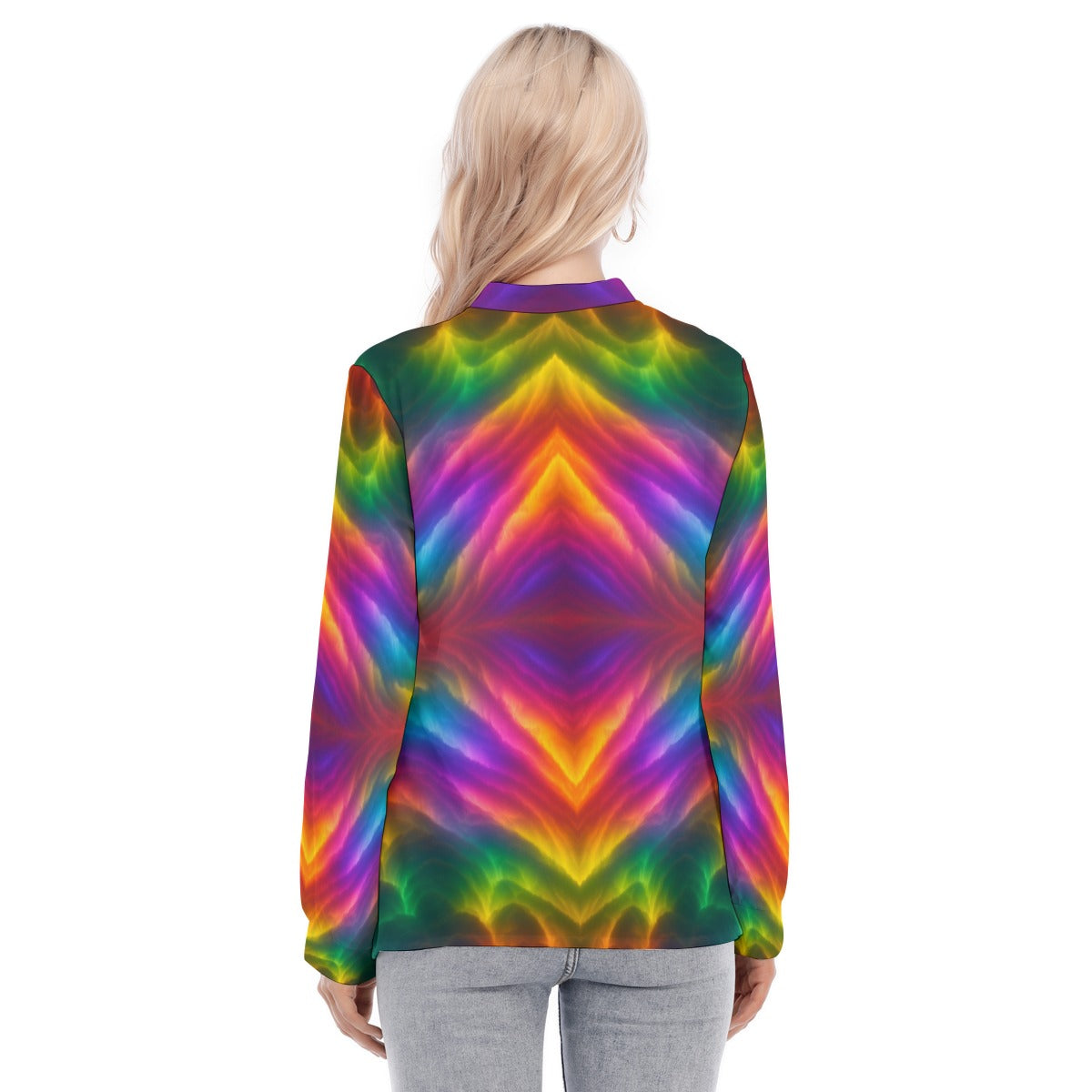Women's Long Sleeve Blouse With Button Closure
