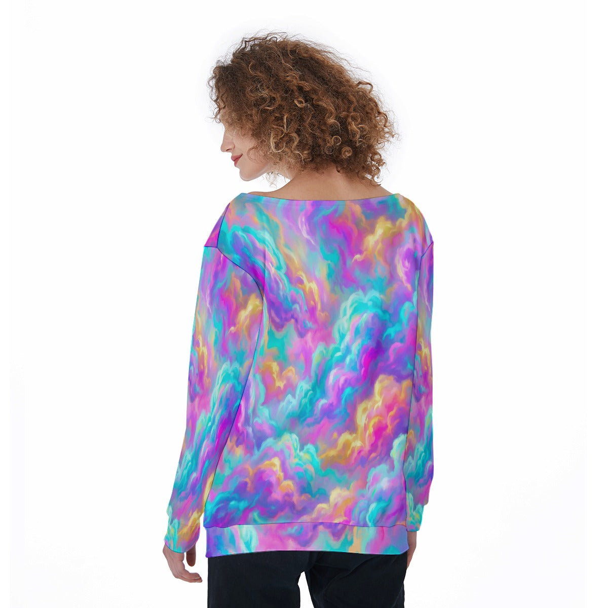 Women's Off-Shoulder Sweatshirt