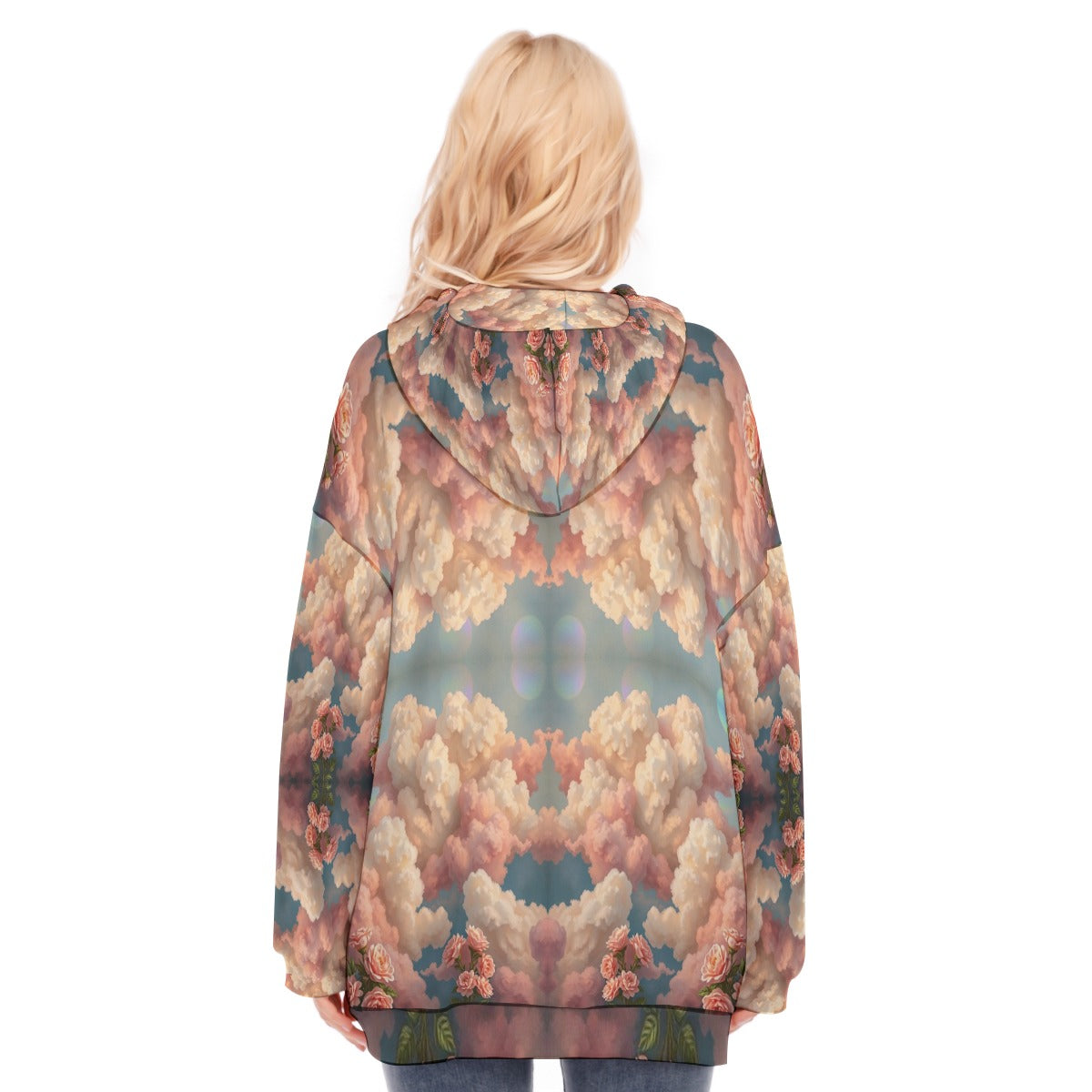 Women's Long Hoodie With Zipper Closure