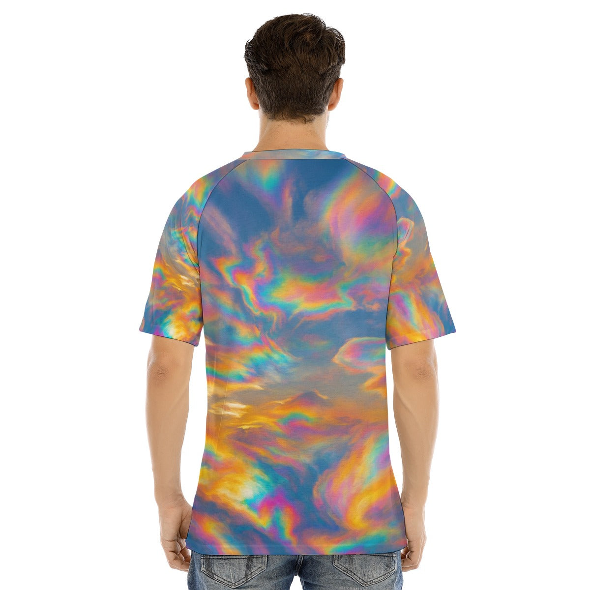 Men's Raglan Sleeve T-shirt With Button Closure