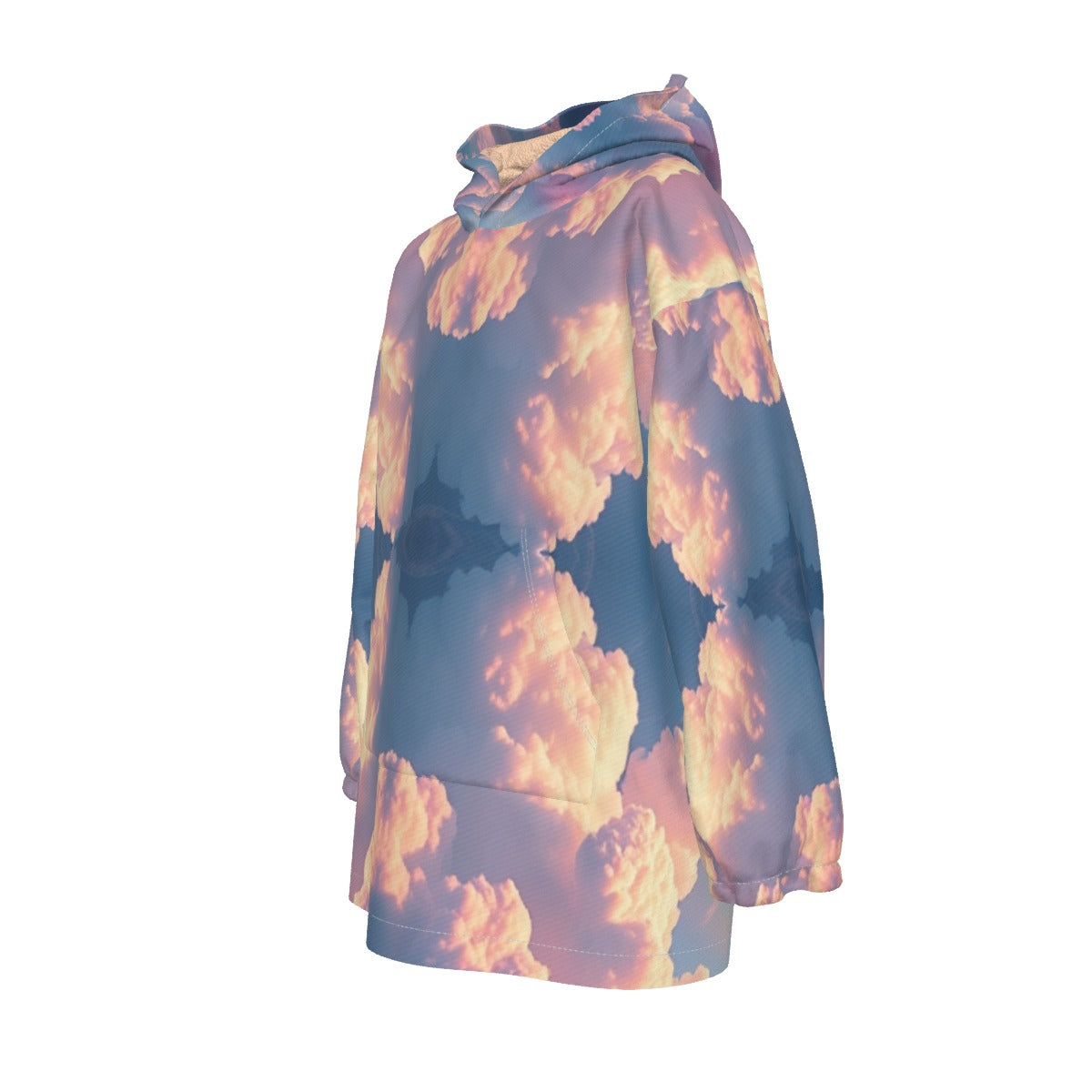 Unisex Kid's Sherpa Fleece Hoodie Blanket