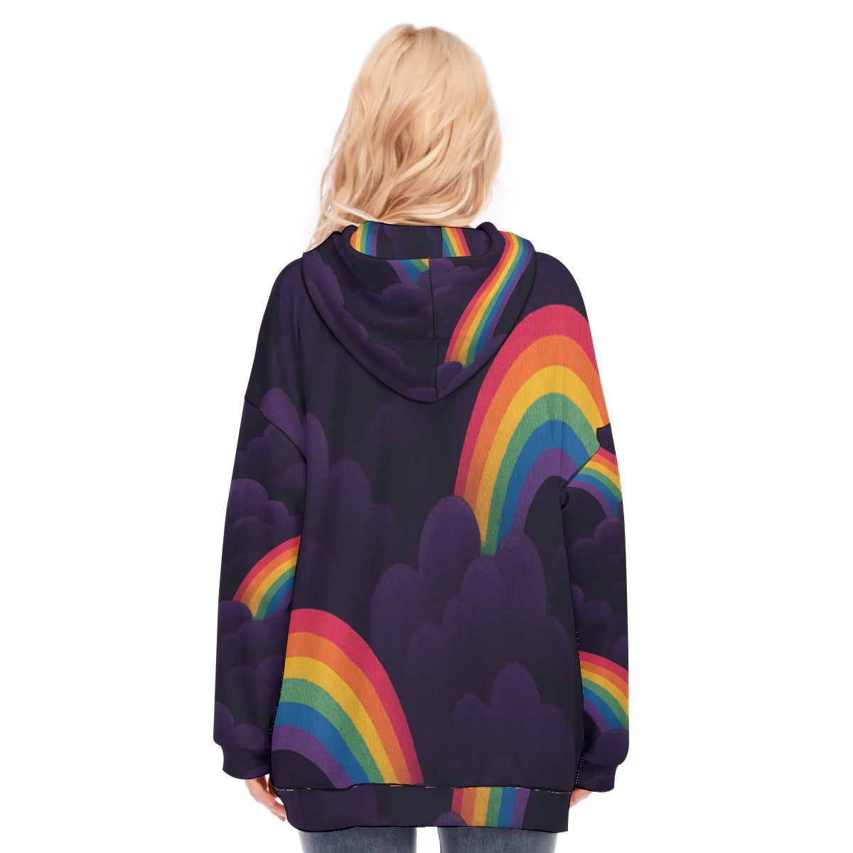 Women's Long Hoodie With Zipper Closure