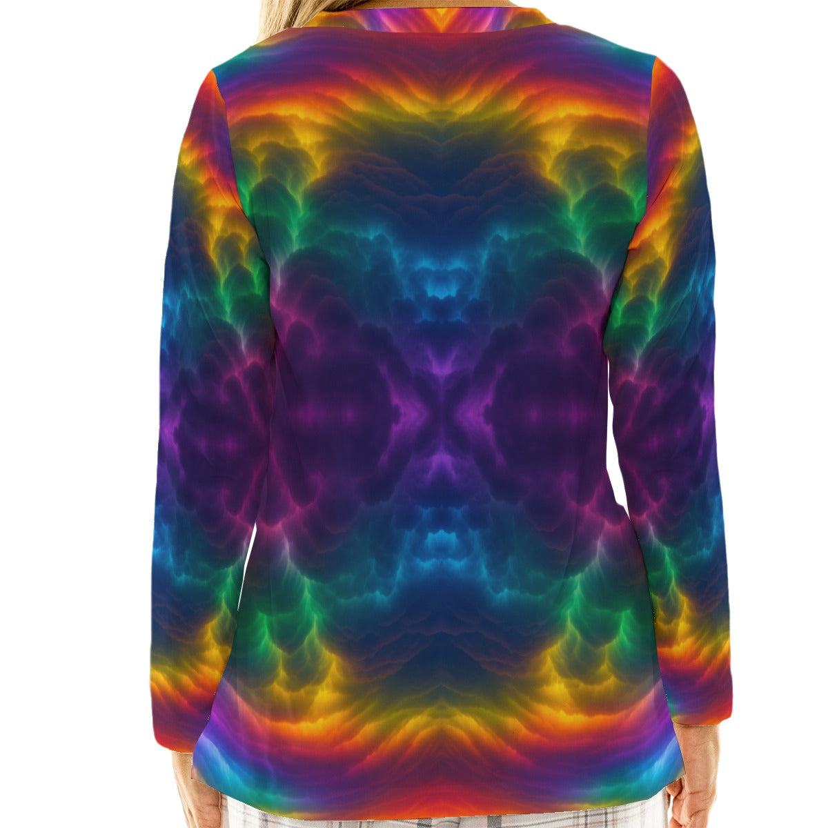 Women's Loose V-Neck T-Shirt With Long Sleeve