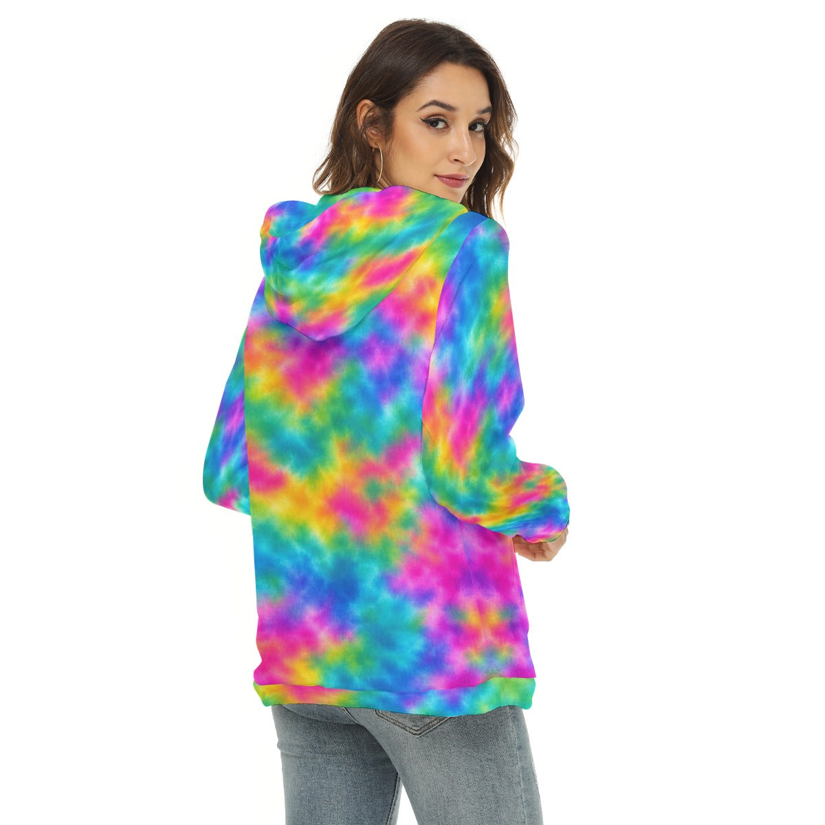 Women's Borg Fleece Hoodie With Half Zip by O’Nimbus – view 4