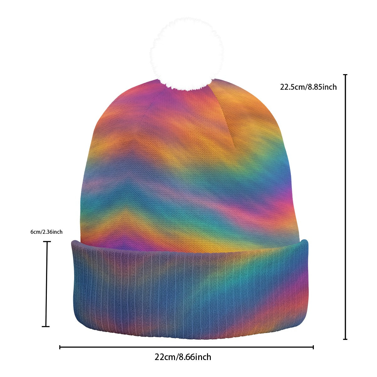 Unisex Knitted Hat With Pom-Pom