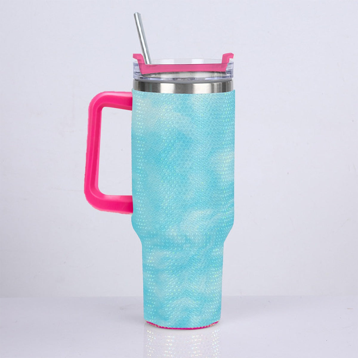 Unisex 40oz Diamond Cup With Stainless Steel Straw