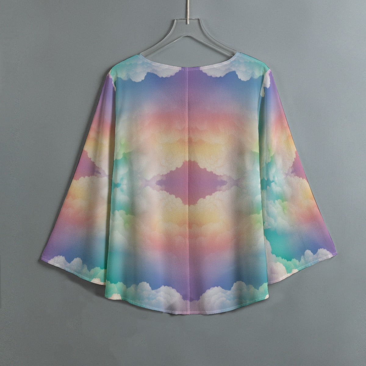 Women's V-neck T-shirt With Irregular Hem