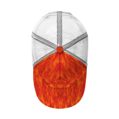 Unisex Black Buckle Peaked Mesh Cap With Box