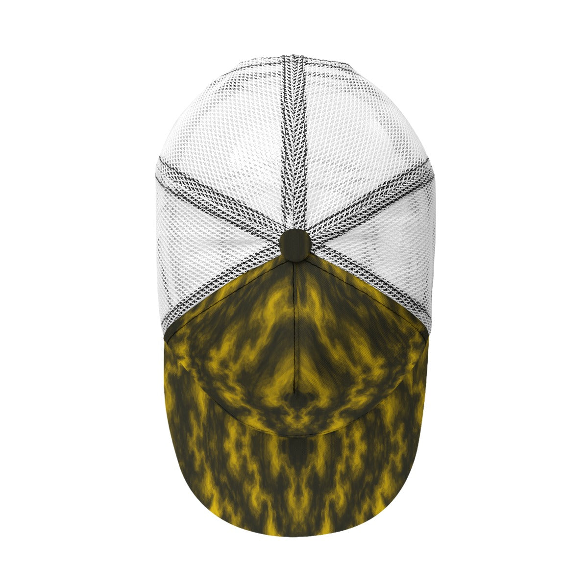 Unisex Black Buckle Peaked Mesh Cap With Box