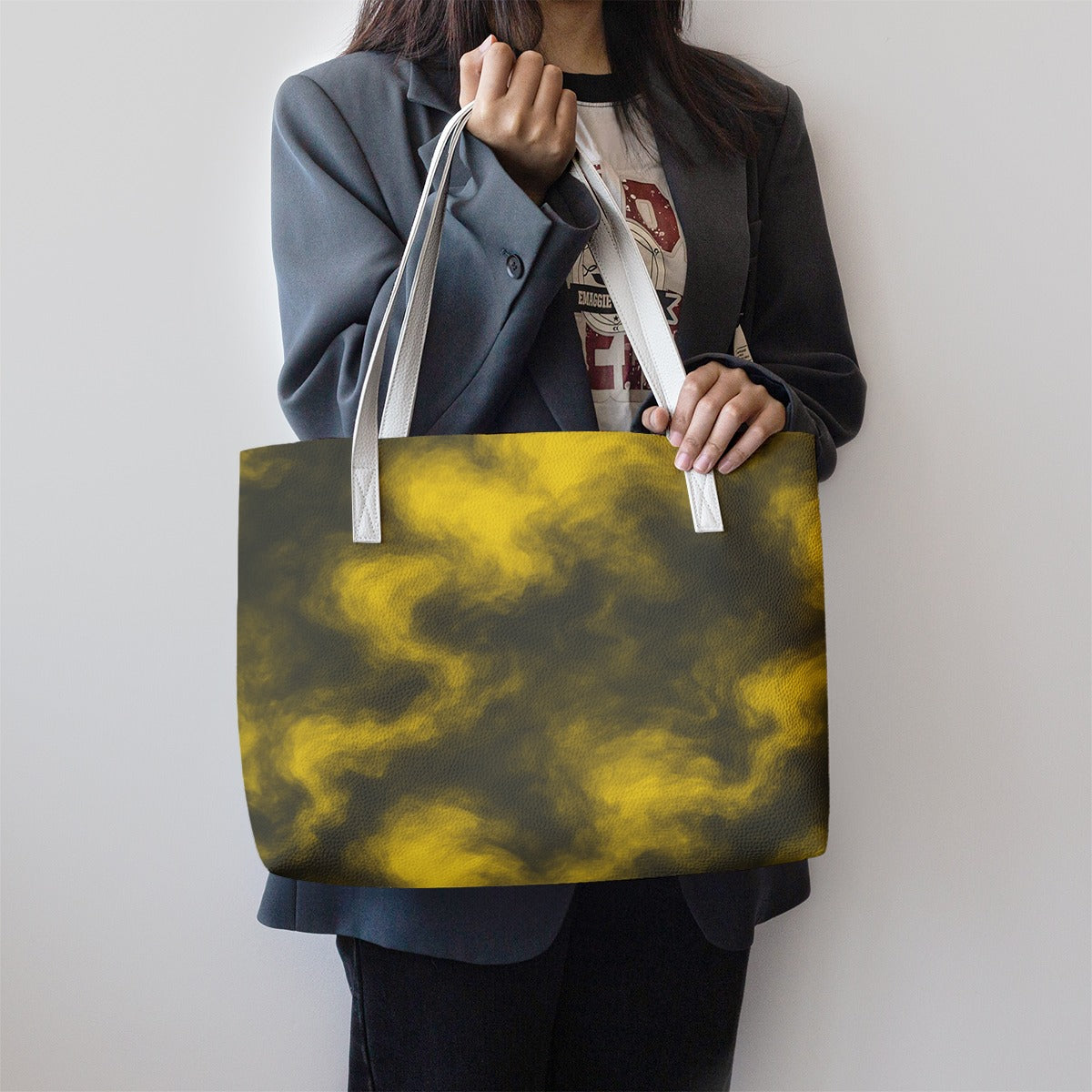 Unisex Stylish PU Leather Tote Bag