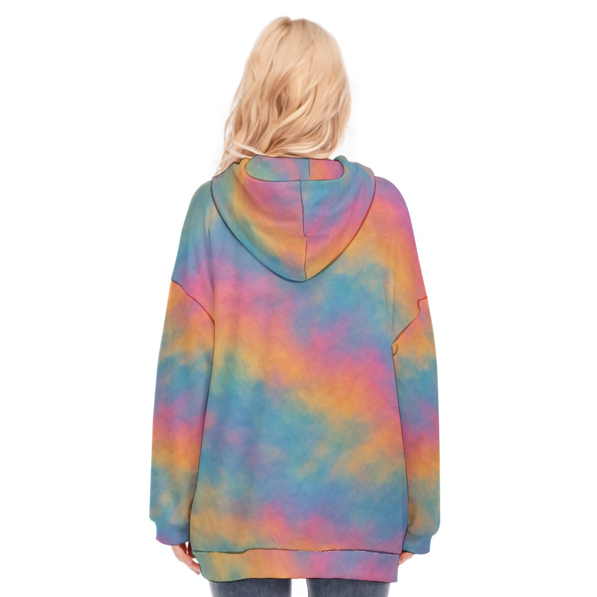 Women's Long Hoodie With Zipper Closure