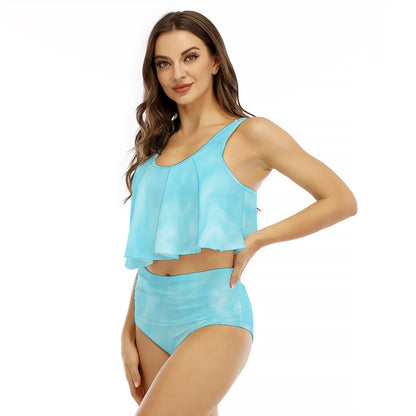 Women's Ruffled Vest Bikini Swimsuit
