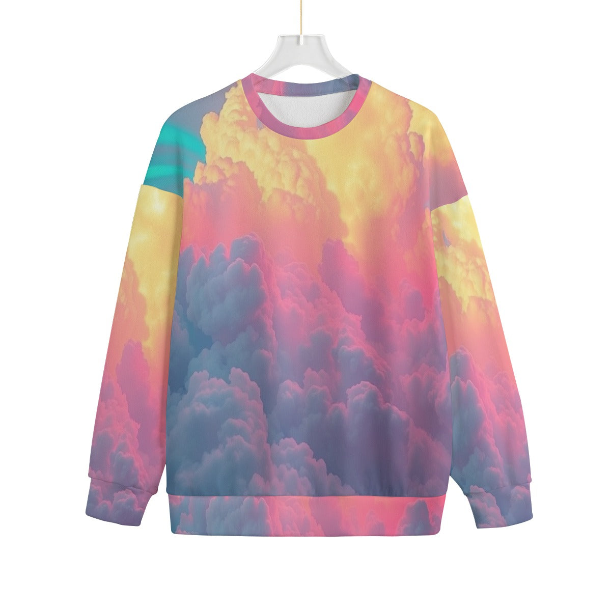 Unisex Drop-shoulder Knitted Fleece Sweater - view 1