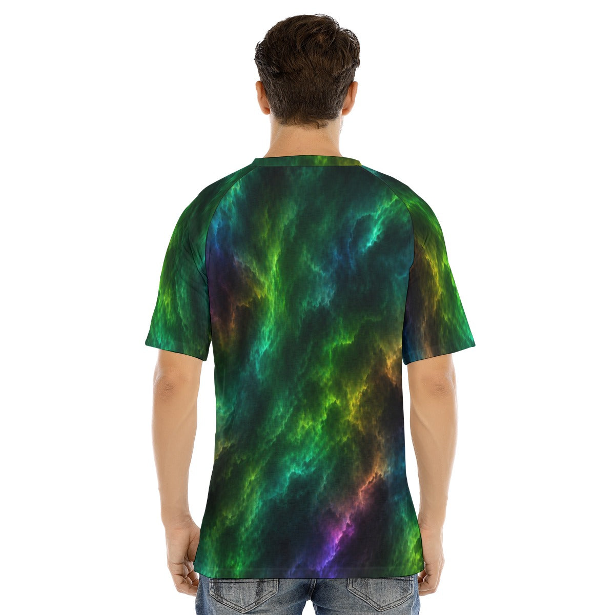 Men's Raglan Sleeve T-shirt With Button Closure