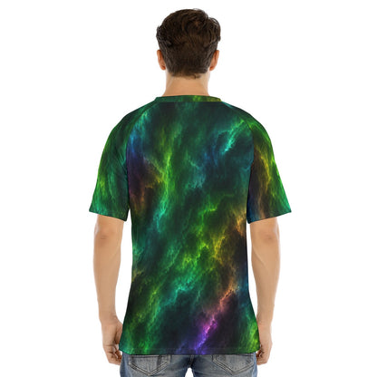 Men's Raglan Sleeve T-shirt With Button Closure